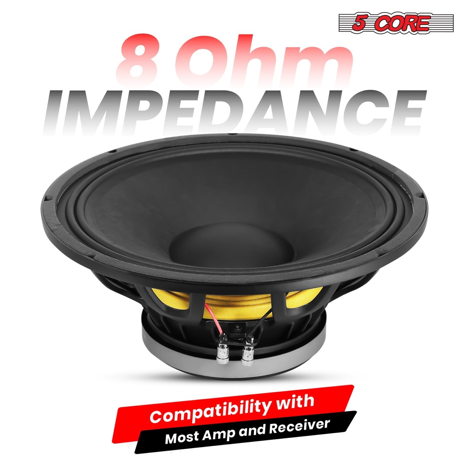 5Core 15 Inch Speaker 2000W Peak 8 Ohm Aluminum Frame Replacement DJ